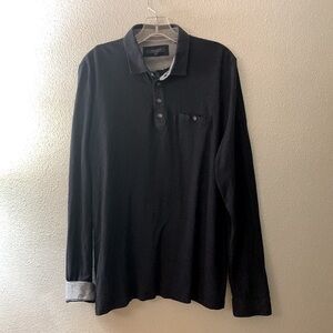 TED Baker polo shirt long sleeves buttoned chest pocket men’s size 6 (44)